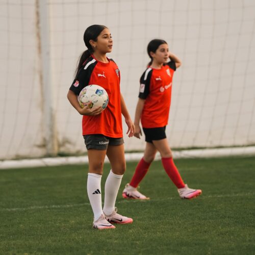young kids at a football camp near you in Dubai Sports City at LaLiga Academy Dubai