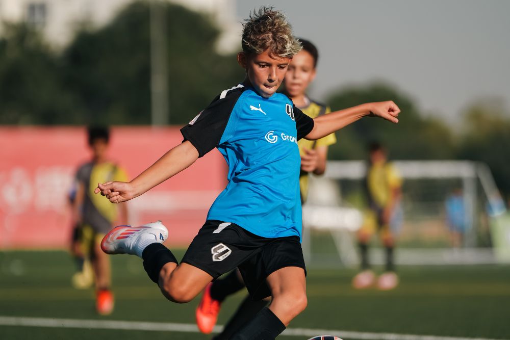 The best place to learn football skills for beginners is at LaLiga Academy Dubai in Dubai Sports City